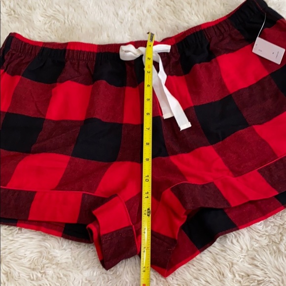 LOVE BY GAP Women’s Flannel Plaid Pajamas/Shorts/Eye Mask Set Size XL NWT - Picture 8 of 13